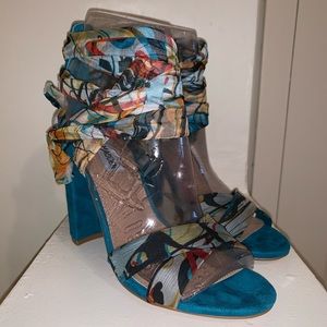 Steve Madden ‘Christy’s’ Teal Suede Block Heels